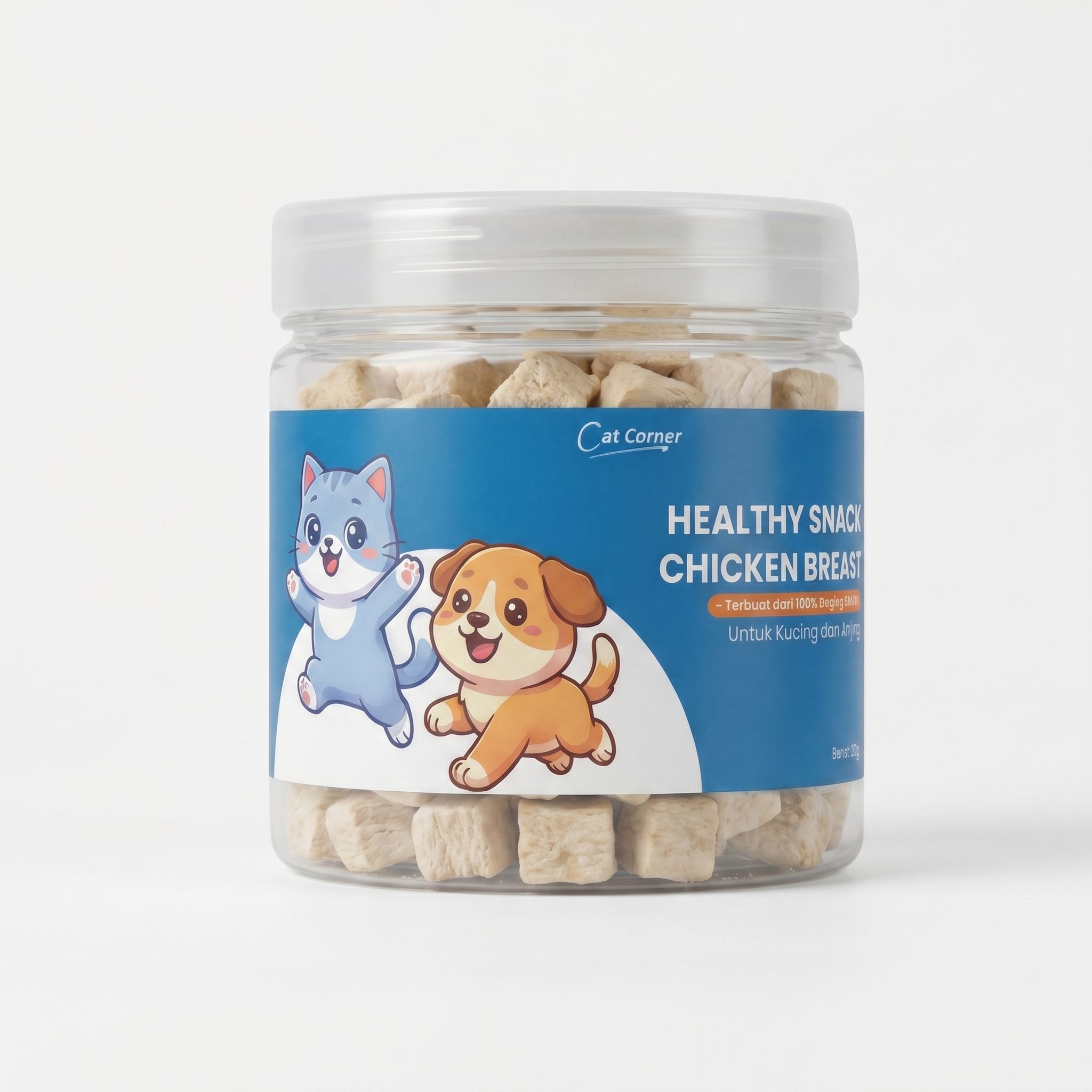 Cat Corner Freeze Dried Chicken Cubes - Healthy Snack Daging Ayam Murni - Gambar 7