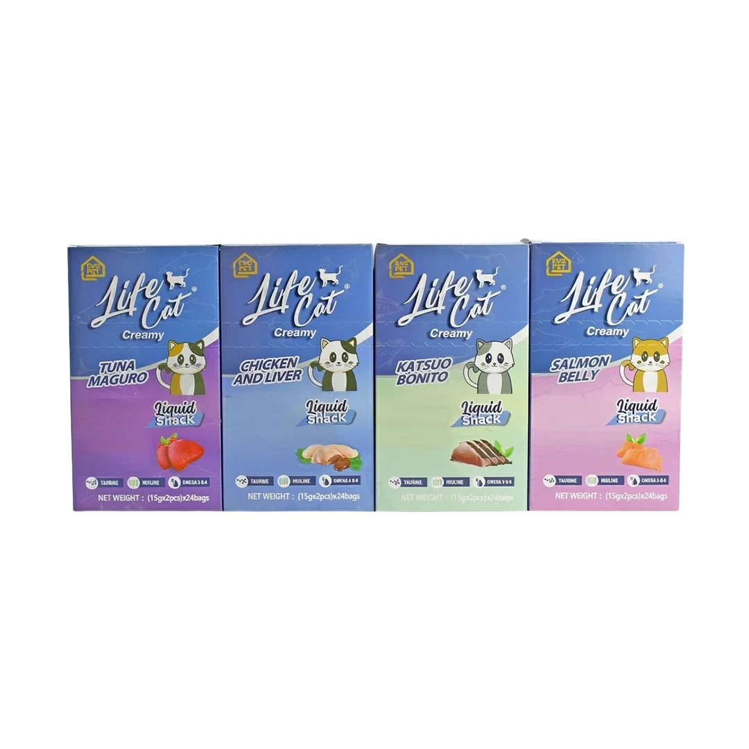 Life Cat Creamy Snack 1 Box Isi 12 Pack